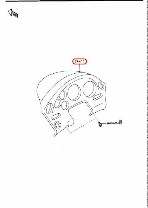 MAZDA RX-7 FD3S Speedometer Hood Cluster (GENUINE - OEM)